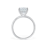 Stunning 3.0 CT Radiant Moissanite Engagement Ring with Hidden Halo Design 4