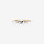 Stunning 0.65 CT Round Moissanite Engagement Ring Pave Design 1