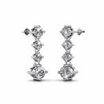 Round Cut Cubic Zirconia in 925 Sterling Silver Earrings 4