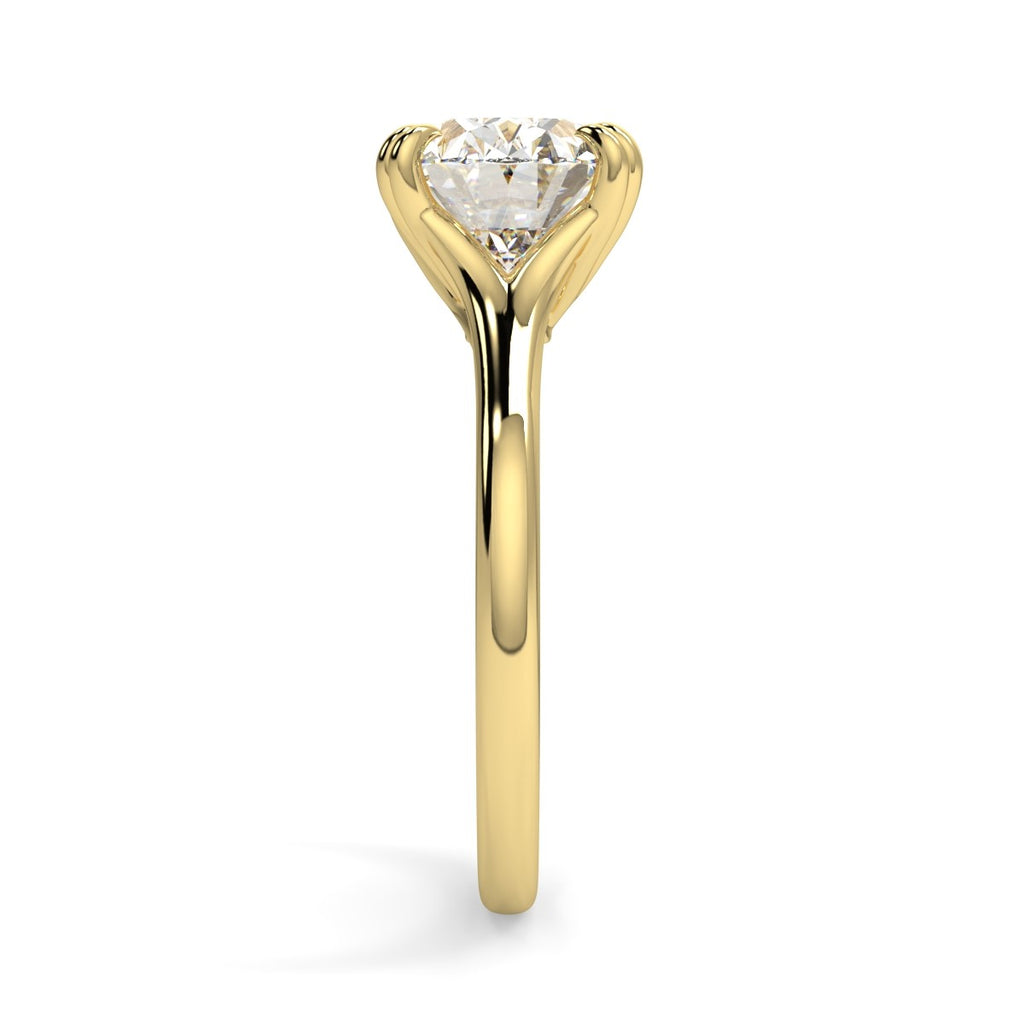 Stunning 2.85 CT East West Oval Moissanite Engagement Ring with Solitaire Design 2