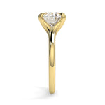 Stunning 2.85 CT East West Oval Moissanite Engagement Ring with Solitaire Design 2