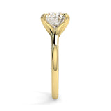 Stunning 2.85 CT East West Oval Moissanite Engagement Ring with Solitaire Design 2