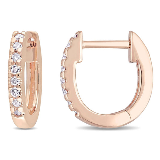 Round Cut Cubic Zirconia in 925 Sterling Silver Earrings 1