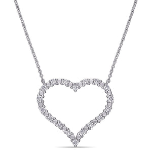 Round Cut Cubic Zirconia in 925 Sterling Silver Necklace