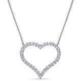 Round Cut Cubic Zirconia in 925 Sterling Silver Necklace 12