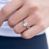 Stunning 1.0 CT Oval Moissanite Engagement Ring in Solitaire Design 6