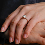Stunning 1.0 - 2.0 CT Emerald Moissanite Engagement Ring With Cluster Design 4