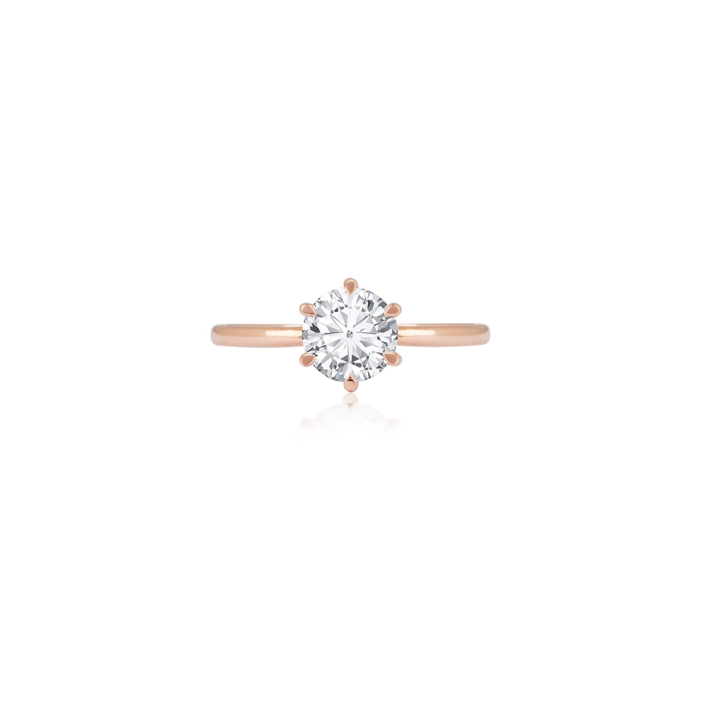 Stunning 1.0 CT Round Moissanite Engagement Ring with Solitaire Design 1