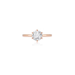 Stunning 1.0 CT Round Moissanite Engagement Ring with Solitaire Design 1