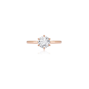 Stunning 1.0 CT Round Moissanite Engagement Ring with Solitaire Design