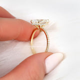 Stunning 2.80 CT Marquise Moissanite Engagement Ring with Hidden Halo Design 5