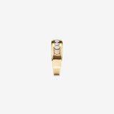 1.0  TCW Round Moissanite Half Eternity Men's Wedding Band in Solid Gold 3