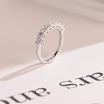 Stunning 0.2 TCW Round Moissanite Stones Half Eternity Wedding Bands 5