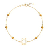 1.5 TCW Round Citrine Lab Made Diamond-November Birthstone Bracelet 1