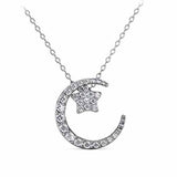 Round Cut Cubic Zirconia in 925 Sterling Silver Necklace 7