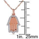 Round Cut Cubic Zirconia in 925 Sterling Silver Necklace 9