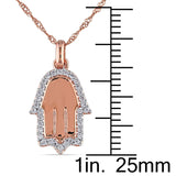 Round Cut Cubic Zirconia in 925 Sterling Silver Necklace 9