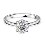 Round Cut Solitaire Style Cubic Zirconia in 925 Sterling Silver Jewelry 1