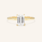 Stunning 1 CT Emerald Moissanite Engagement Ring With Solitaire Design 1