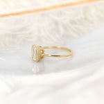 Stunning 1.75 CT Emerald Moissanite Engagement Ring with Bezel Design 2