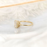 Stunning 1.75 CT Emerald Moissanite Engagement Ring with Bezel Design 2