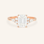Stunning 2.0 CT Marquise Moissanite Engagement Ring with Cluster Design 5