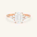 Stunning 2.0 CT Marquise Moissanite Engagement Ring with Cluster Design 5