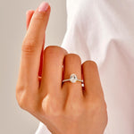 Stunning 1.0-2.0 CT Oval Moissanite Engagement Ring with Pave Design 7