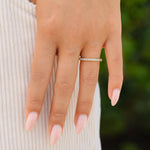 Stunning 0.4 TCW Round Moissanite Stones With Full Eternity Wedding Band 8
