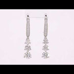 Round Cut Cubic Zirconia in 925 Sterling Silver Earrings 5
