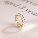 Stunning 0.5 TCW Oval Moissanite Stones Full Eternity Wedding Band 5