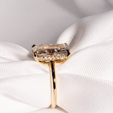 Classic 4.01 CT Radiant Moissanite Engagement Ring with Hidden Halo Design 10