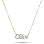 Customized Name Pendant  Necklace in Solid Gold 1