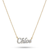 Customized Name Pendant  Necklace in Solid Gold 1