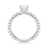 Stunning 0.50-1.50 CT Cushion Moissanite Engagement Ring with Pave Design 3