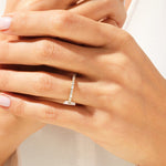 Stunning 0.20 CT Round & Baguette Moissanite Stones Half Eternity Wedding Bands 5