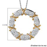 Round Cut Cubic Zirconia in 925 Sterling Silver Necklace 6