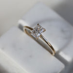 0.71 CT Radiant Solitaire CVD E/VS1 Diamond Engagement Ring 3