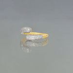 Stunning 0.52 TCW Round Moissanite Stones Open Band Wedding Band 6