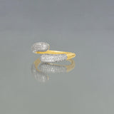 Stunning 0.52 TCW Round Moissanite Stones Open Band Wedding Band 6