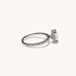 Stunning 1.20 CT Radiant Moissanite Engagement Ring with Hidden Halo & Pave Design 2