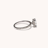 Stunning 1.20 CT Radiant Moissanite Engagement Ring with Hidden Halo & Pave Design 2