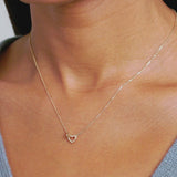 Round Cut Cubic Zirconia in 925 Sterling Silver Necklace 4