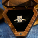 3.5 CT Radiant Shaped Moissanite Engagement Ring With Hidden Halo Style 1