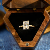 3.5 CT Radiant Shaped Moissanite Engagement Ring With Hidden Halo Style 1