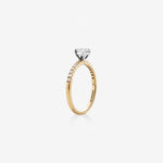 Stunning 0.65 CT Round Moissanite Engagement Ring Pave Design 3
