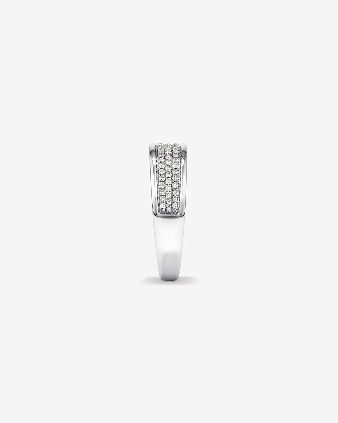 0.30 CT Round Moissanite Pave Men's Wedding Band in Solid Gold 3