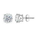 Classic 0.30 TCW Round Cut Moissanite Stud Earrings in Gold 1