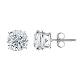Classic 0.30 TCW Round Cut Moissanite Stud Earrings in Gold 1
