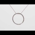Round Cut Cubic Zirconia in 925 Sterling Silver Necklace 11